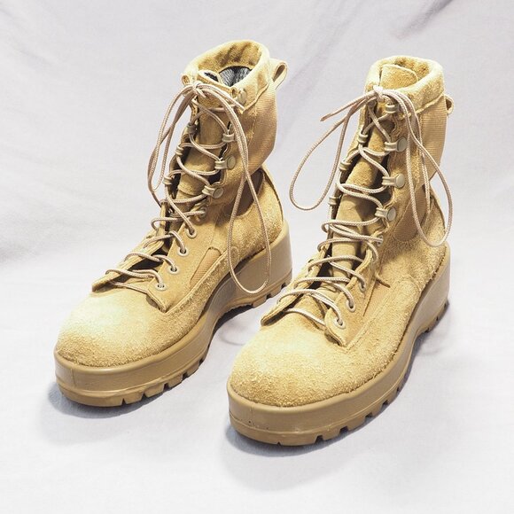 Altama Army Flight Combat Boots Mens 6 Tan Army Vibram Goretex Utility Tactical - Picture 1 of 13